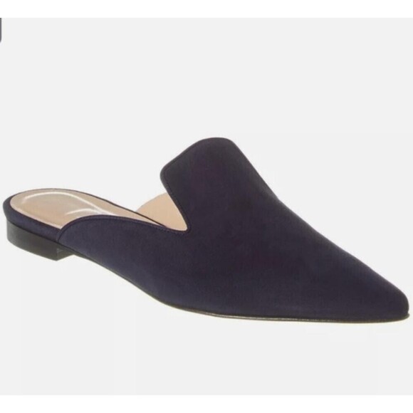 LAFAYETTE 148 NEW YORK Ombre Vento Pointed-Toe Suede Mules in Blue Size 37.5 - Picture 1 of 8